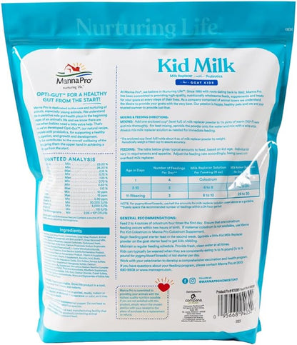 Manna Pro Goat Kid Milk Replacer - High in Protein to Support Growth - Powered by Opti-Gut™ to Support Gut Health & Digestion - Easy-to-Mix Formula - 8 Pounds