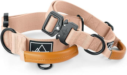 Made to ROAM Premium Explorer Control Collar - Adjustable Heavy Duty Nylon Dog Collar with Quick-Release Metal Buckle and Handle (Carolina Blooms, Control Size 2.5)