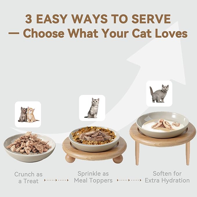 Freeze-Dried Chicken Hearts Cat Treats 2oz – Single Ingredient, Grain-Free, Gluten-Free, Filler-Free Freeze Dried Food Toppers