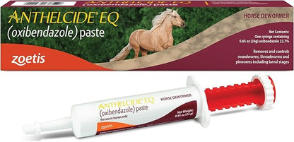 Anthelcide EQ Paste (oxibendazole) Dewormer for Horses, Broad-Spectrum Parasite Treatment, 0.85 oz Syringe