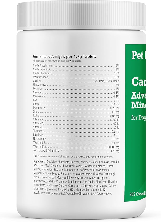 Pet MD - Canine Tabs Plus 365 Count - Advanced Multivitamins for Dogs - Natural Daily Vitamin and Mineral Nutritional Supplement - Liver Flavored Chewable Tablets