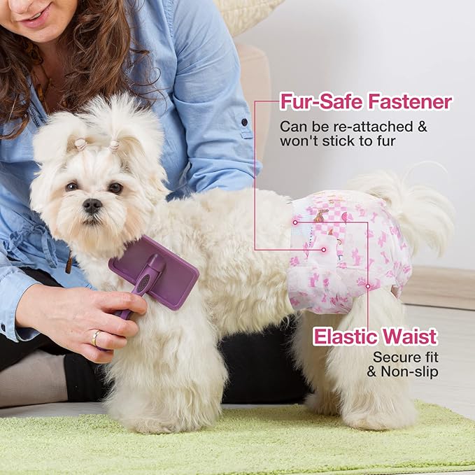 Dono Disposable Dog Diapers Female, Super Absorbent Doggie Diaper, Rapid-Dry Gel Technology Puppy Diapers, Leak-Proof Fit for Doggy Cat in Heat, Excitable Urination, Incontinence, Large