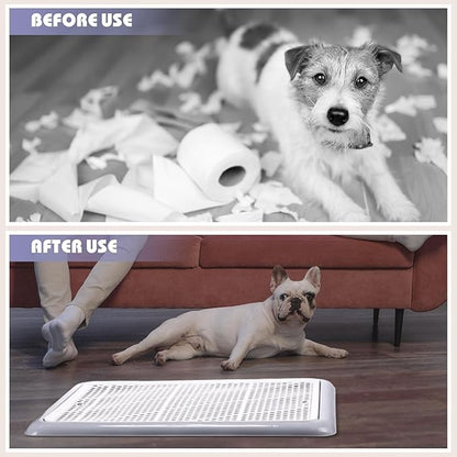Mifoci Dog Training Pad Holder with Mesh Tray Non-Slip Leak Proof Puppy Potty Tray for Small Medium Large Dogs Pee Pad Holder Easy Clean Indoor Bathroom(19.69 x 14.17 Inch)