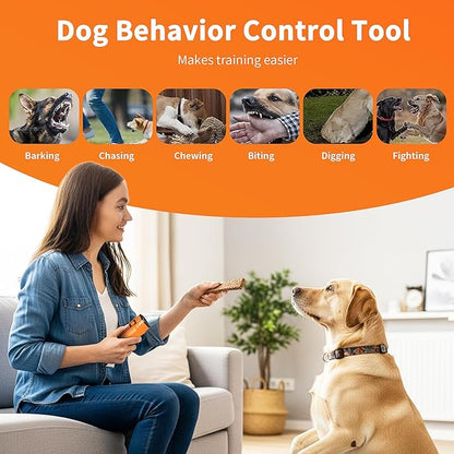 Ultrasonic Dog Bark Deterrent Device - Sonic Dogs Whistle to Stop Barking All Size, Pet Gentle Anti-Barking Control silencer, 35ft Range Barks No More, Humane Behavior Training Indoor Outdoor