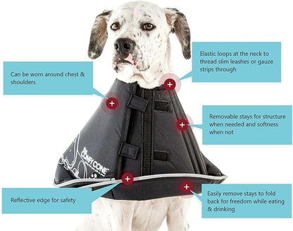 All Four Paws Comfy Cone Pet Cone for Dogs, Cats, X-Large, Tan - Comfortable Soft Dog Cone Collar Alternative for After Surgery, Wound Care, Spay, Neuter - Dog and Cat Recovery Elizabethan-Collar