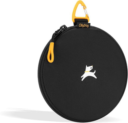 OllyDog Superbowl | Collapsible Dog Travel Bowl | 2 Compartment Food & Water | Foldable| Portable Dog Bowl | Hiking, Camping (Palm)