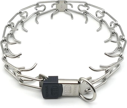Herm Sprenger Stainless Steel Prong Dog Collar with ClicLock Buckle - for Small Medium Large Dogs – Ultra-Plus Training Pinch Collar with Quick Release - Made in Germany (23in (58cm) x 3.2mm)