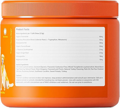 Calming Chews for Dogs - for Everyday Stress, Relaxation, Composure, and Separation Turkey 120 Count