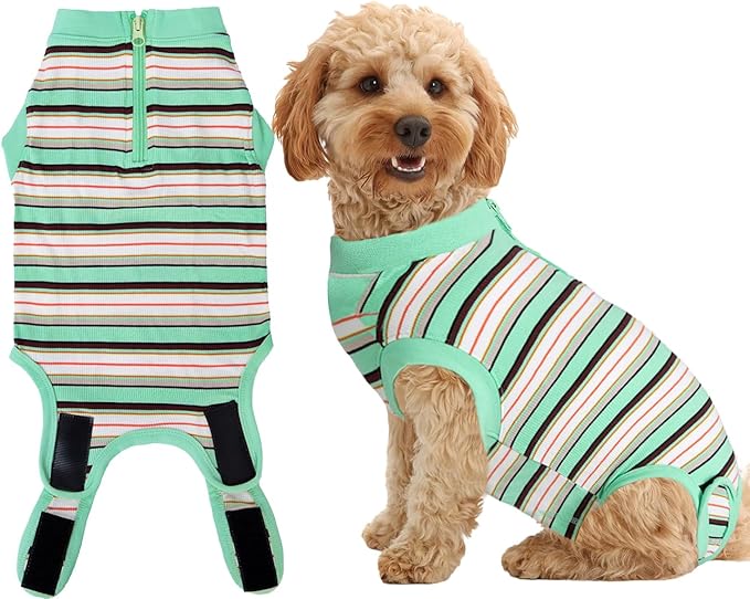 Recovery Suit for Dogs,Dog Cone Alternative Zipper Surgery Suit Female Spay,Soft Dog Surgery Suit for Anti Licking,Breathable Surgical Suit for Dogs Female Spay