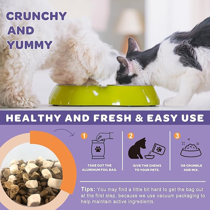 NATURE TARGET Probiotics for Dogs, 6 Billion CFUs, Freeze Dried Dog Probiotics with Prebiotics & Enzymes for Diarrhea, Gas, Vitamins & Omega 3 for Skin & Immune Health, Allergy Itch Relief, 180 Count