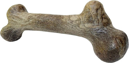 Pet Qwerks Dinosaur BarkBone - Nylon Dog Bone for Aggressive Chewers - Bacon Flavor - 9.75"