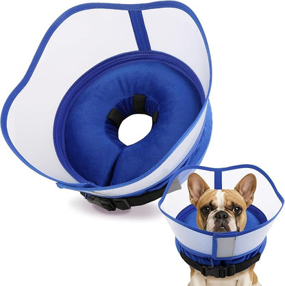 Soft Dog Cone Collar, Inflatable Cones Alternative After Surgery with Anti-Lick Shield, for Large/Medium/Small Dogs to Stop Licking, Elizabethan Neck Ecollars of Shame, Comfy Pillow E Recovery