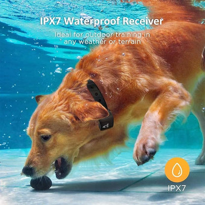 PATPET 2 Dogs Training Collar with Remote - IPX7 Waterproof Shock Collar for 2 Dogs with 3 Modes (Beep/Vibration/16 Levels Static), 3000FT Rechargeable E Collar for Medium Large Dogs (10-140 lbs)