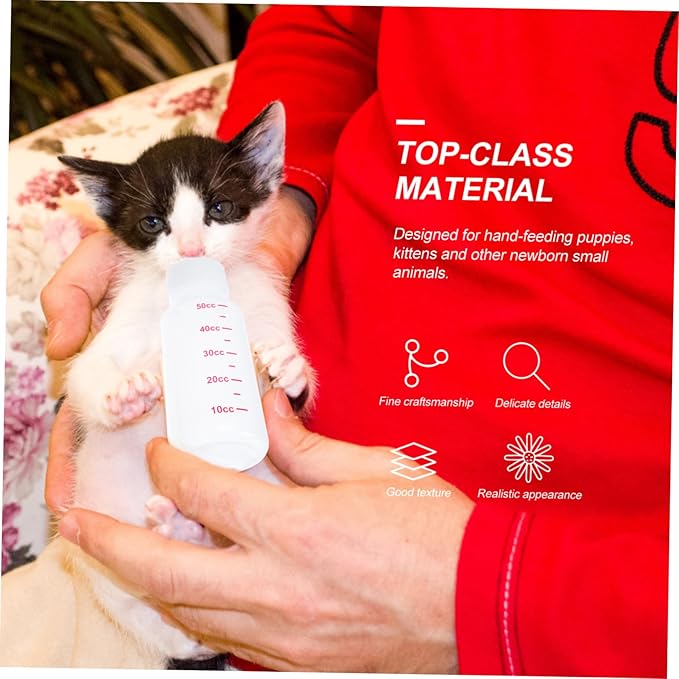 Milisten 5sets Dog Milk Feeding Bottle Newborn Cat Milk Replacer Portable Pet Bottle Leakproof Pacifier for Puppies Pet Feeding Tools