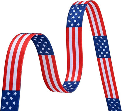 Mihqy American Flag Dog Collar - Patriotic, US Flag Pattern, Star & Stripes, Fourth of July Dog Collar, Adjustable for Small Medium Large Dogs(Classic US,L)