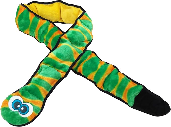 Outward Hound Durablez XX-Large Snake Stuffing-Free Squeaky Plush Dog Toy for Puppies & Dogs - Interactive, Soft Yet Tough, No Mess, Jumbo Squeaker, Long-Lasting Play, 70 inch, Blue
