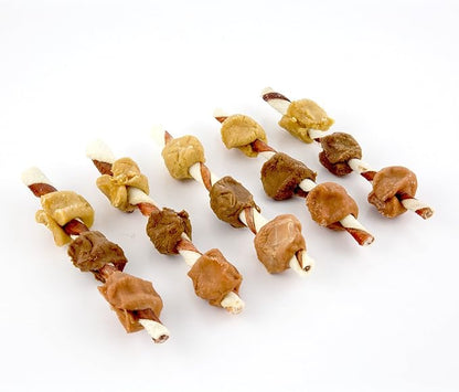 Good'N'Fun Triple Flavored Rawhide Kabobs for Dogs, 4-Ounce (Pack of 2)