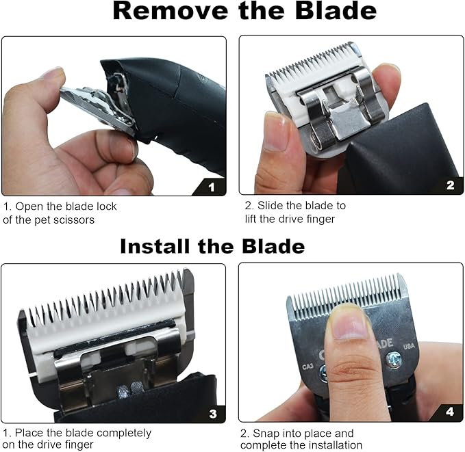 3PCS 40 Blades Dog Grooming Replacement Blades Compatible with Andis Dog Clipper,Ceramic Blade & Stainless Steel Blade