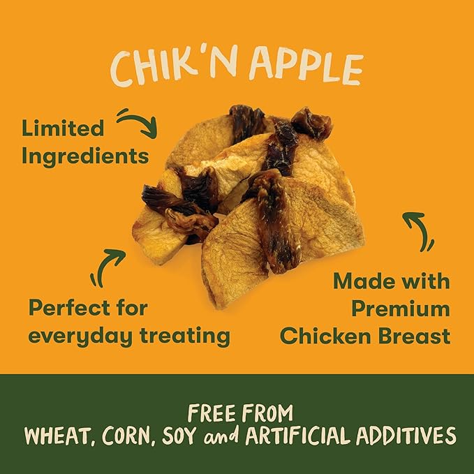 Pet ‘n Shape Chik 'n Apple Jerky - Natural Wrapped Dog Treats – 16 Oz
