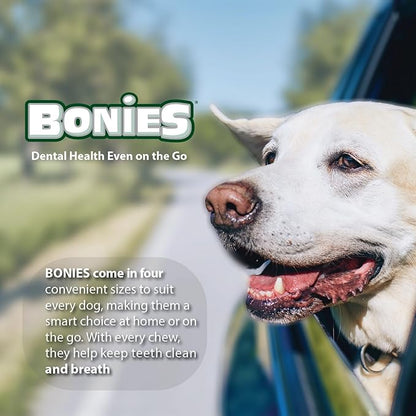Bonies Breath and Dental Formula Treats for Dogs, All-Natural Ingredients, Fresh Breath, Cleans Teeth, Low Calories, Chicken Flavor - Medium, 8 Bones, 11.45-oz