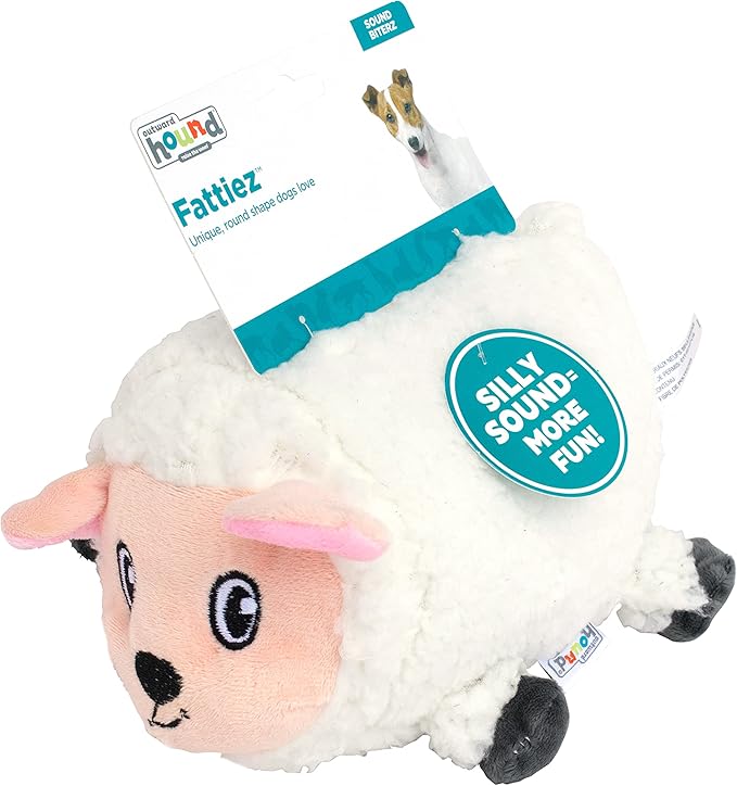 Outward Hound Fattiez Sheep Plush Squeaky Dog Toy, Medium
