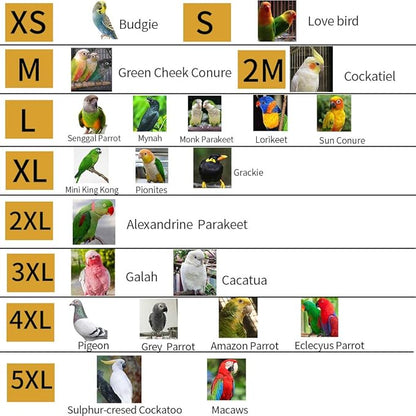 Adjustable Parrot Cone Collar, Safe and Practical Cotton Collar to Prevent Bites and Licking Wounds, to Help heal (M)