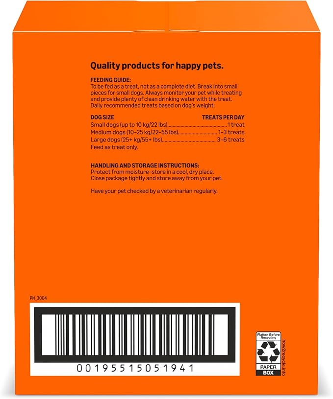 Amazon Basics Crunchy Dog Biscuits Gravy Basted Flavor Dog Treats 5 lb. Box