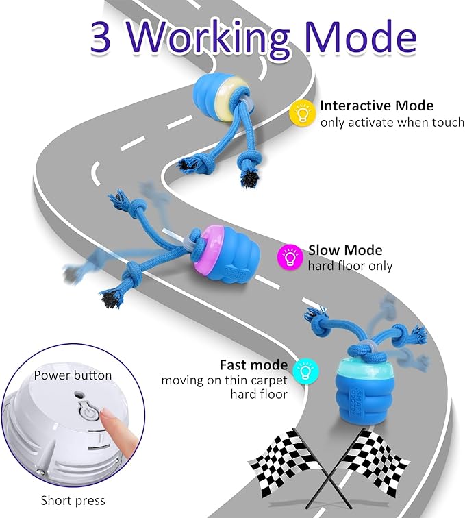 Giociv Interactive Dog Toys with Motion Activated, Squeaky Dog Toy for Daily Training, Keep Dogs Busy
