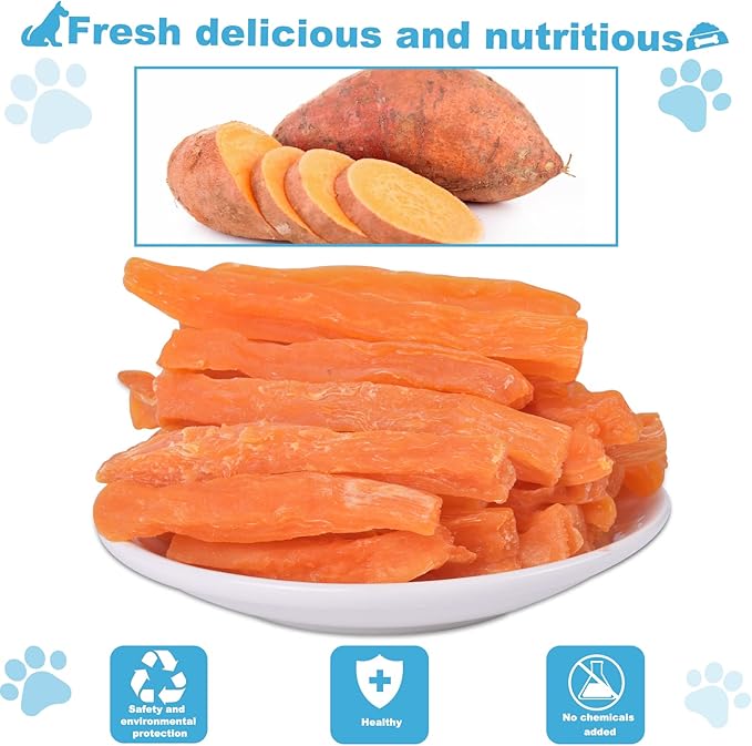 Soft Dog Treats Chicken Sweet Potato Sticks Puppy Easy to Digest Training Snacks Sweet Potato Sticks 0.5lb/227g