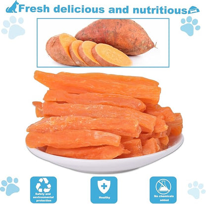 Soft Dog Treats Chicken Sweet Potato Sticks Puppy Easy to Digest Training Snacks Sweet Potato Sticks 0.5lb/227g