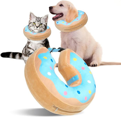 BINGPET Protective Dog Cone Collar,Soft Recovery Pet Cone for Dogs Cats,Washable Protective Recovery Collar for Large Medium Small Dogs,Inflatable Dog Cone