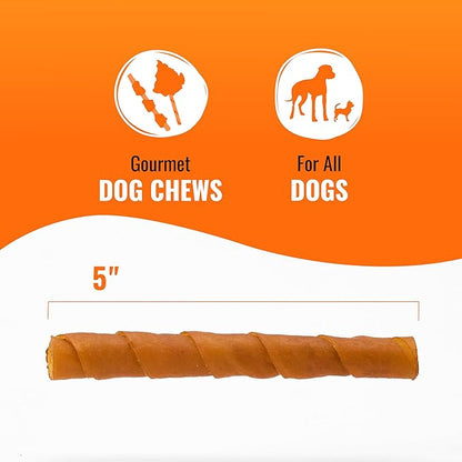 Good 'N' Fun Rawhide Twists, Chicken Liver Recipe, 6-Count