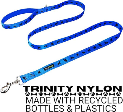 EcoBark Dog Leash - Soft & Reflective Comfort Leash with Padded Handle - Safe, Strong, & Durable for Small, Medium or Large Dogs (Royal Blue)
