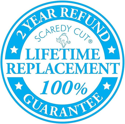 SCAREDY CUT Silent Pet Grooming Kit for Dog, Cat and All Pet Grooming - A Quiet Alternative to Electric Clippers for Sensitive Pets (Left-Handed Blue)