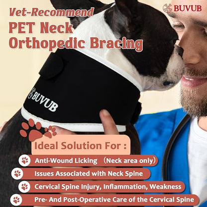 Dog Neck Brace Supports Pet's Necks with Cervical Vertebral Sprains Instability Intervertebral Disk Disease (IVDD) Pet Cervical Collar Neck Brace for Dog (S)