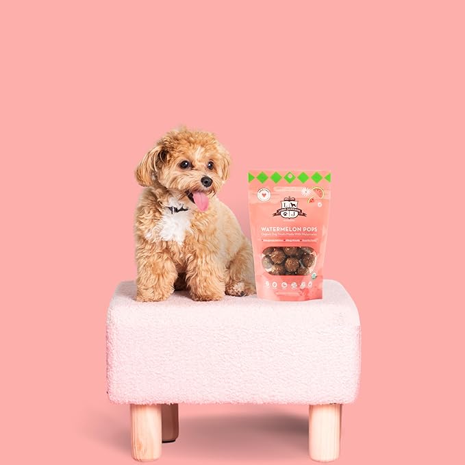 Lord Jameson Watermelon Pops Organic Dog Treats, Organic Dog Treats Made with Real Watermelon, 6 oz. Bag