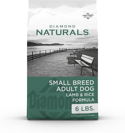 Diamond Naturals Small Breed Lamb and Rice Formula Adult Dry Dog Food with Quality Lean Protein from Real Lamb, Specially for Small Breed Dogs 6lb