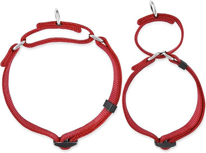 Hyhug Martingale Collar for Dogs Small Red |Escape - Proof Heavy Duty Nylon Durable No Buckle, Ideal for Training & Daily Walks