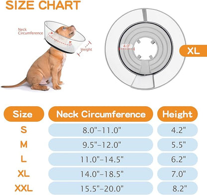 Raised Dog Cone Collar Alternative After Surgery, Soft Dog Cone for Small Medium Large Breeds to Stop Licking, Pet Neck Donut Collar After Surgery