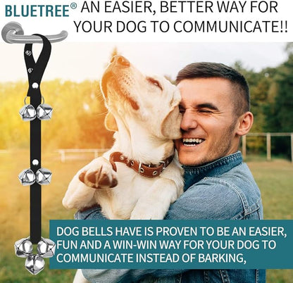 BLUETREE 2 Pack Dog Doorbells Premium Quality Training Potty Great Dog Bells Adjustable Door Bell Dog Bells for Potty Training Your Puppy The Easy Way - 7 Extra Large Loud 1.4 DoorBells