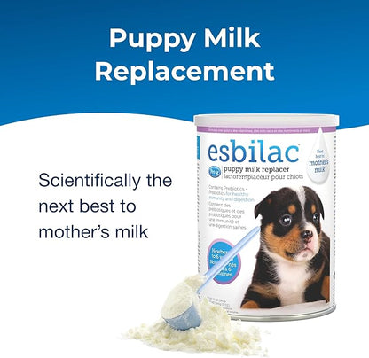 PetAg Esbilac Puppy Milk Replacer Powder - 12 oz, Pack of 2 - Powdered Puppy Formula with Prebiotics, Probiotics & Vitamins for Puppies Newborn to Six Weeks Old - Easy to Digest