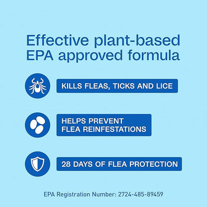 ADAMS Plus with Botanicals Flea & Tick Shampoo for Cats, Kittens, Dogs & Puppies, Flea Shampoo for Flea Infestations, Soothes & Conditions Dry Skin & Coat, Kills Fleas, Flea Eggs, Ticks & Lice, 16 oz