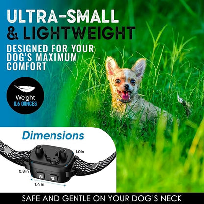 2 Pack Bark Collar for Small Dogs 5-15 lbs and Puppies - No Shock Anti Barking Collar - Rechargeable Smart Collar for Dog Training with 7 Sensitivity Levels and 3 Beep&Vibration Modes