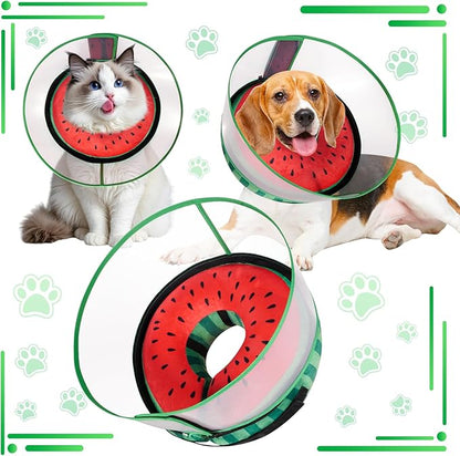 CNEO Inflatable Dog Cone Collar with Detachable Enhanced Anti-Licking Shield, Soft Neck Donut Collar for Dogs After Surgery, Adjustable Dog Cone Alternative for Large Medium Small Dogs & Cats