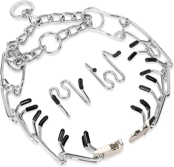Adjustable Pinch Dog Training Collar Quick Release Buckle with Two Extra Links for Small Dogs