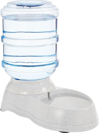 Amazon Basics Gravity Pet Water Dispenser for Cat and Dog, Easy to Clean, 1 Gallon Capacity, Small, Gray