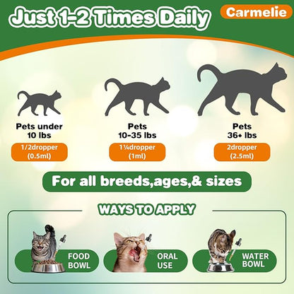 Natural Antibiotics for Cats – Cat Antibiotics for Allergy Relief, Urinary Tract Support, Itch Relief, and Immune Support – Promotes Urinary Tract Health – Cat and Dog Supplemental Vitamins – 2 fl oz