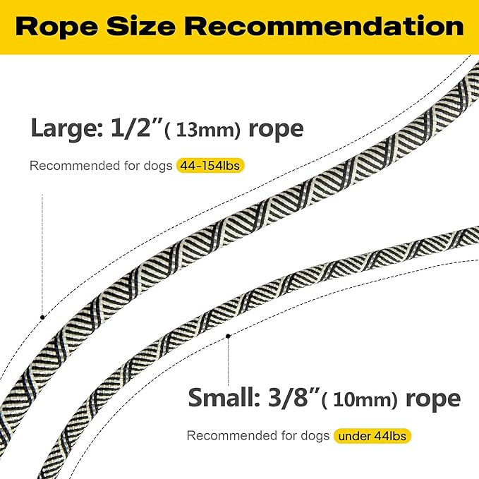 Fida Durable Slip Lead, 6 FT x 1/2" Heavy Duty Dog Loop, Comfortable Strong Rope Leash for Large, Medium Dogs, No Pull Pet Training Leash with Highly Reflective, Grey