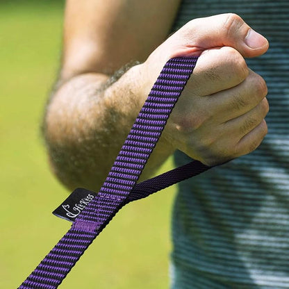 Hi Kiss Dog/Puppy Obedience Recall Training Agility Lead - 15ft 20ft 30ft 50ft 100ft Training Leash - Great for Training, Play, Camping, or Backyard(100ft,Black_Purple)