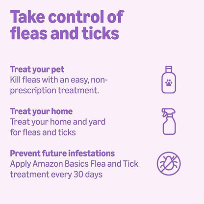 Amazon Basics Preventative Flea and Tick Topical Treatment for Dogs, Large (45-88 lbs), Fast Acting and Long Lasting, 3 Counts, Packaging May Vary
